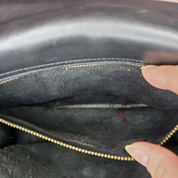 Coach Court Satchel & Crossbody Bag - Vintage Black Leather (Made in US) - Picture 14 of 16